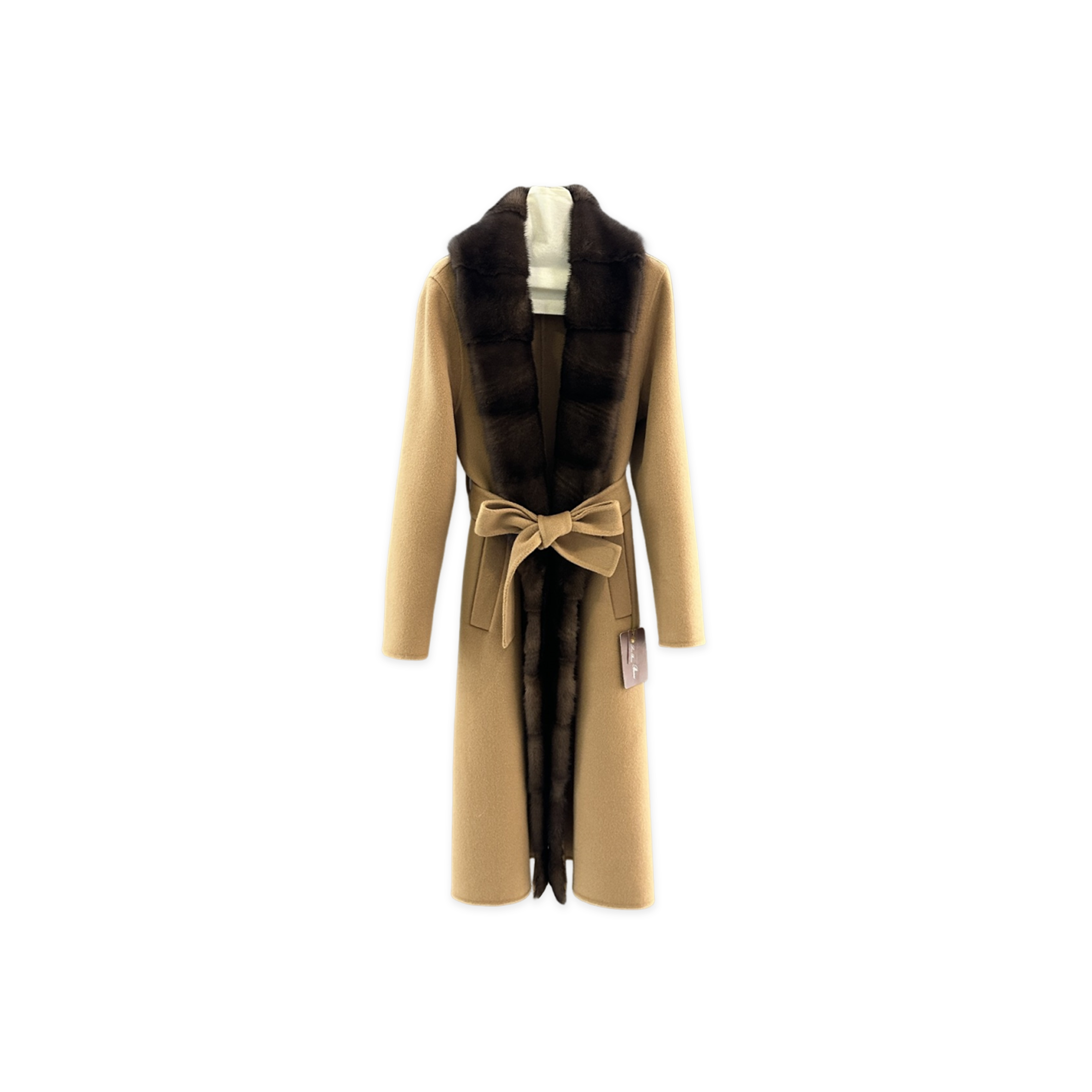 LORO PIANA MINK COLLAR LONG COAT